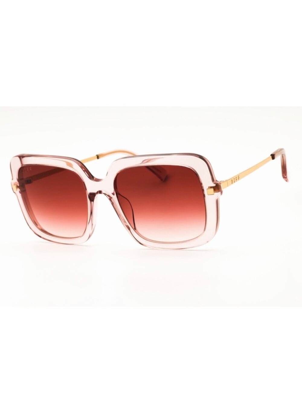 NEW DIFF Eyewear SANDRA DE01-0370-LP Light Pink Crystal Sunglasses Authentic